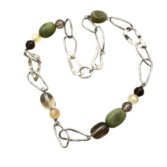 Silpada Womens Necklace Smoky Quartz Citrine Jade Sterling Silver N218 - Picture 3 of 4